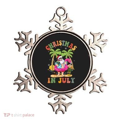 Christmas In July Funny Santa Summer Beach Vacation Ornament