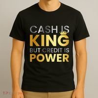 Cash Is King ...But Credit Is Power T-Shirt thumb 3