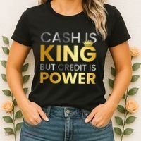Cash Is King ...But Credit Is Power Women's T-Shirt thumb 2