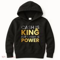 Cash Is King ...But Credit Is Power Kids Hoodie thumb 0