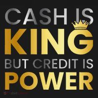 Cash Is King ...But Credit Is Power Kids Long Sleeve Shirt thumb 2