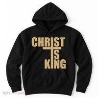 Christ Is King Jesus Is King Cross Crucifix Hoodie thumb 0