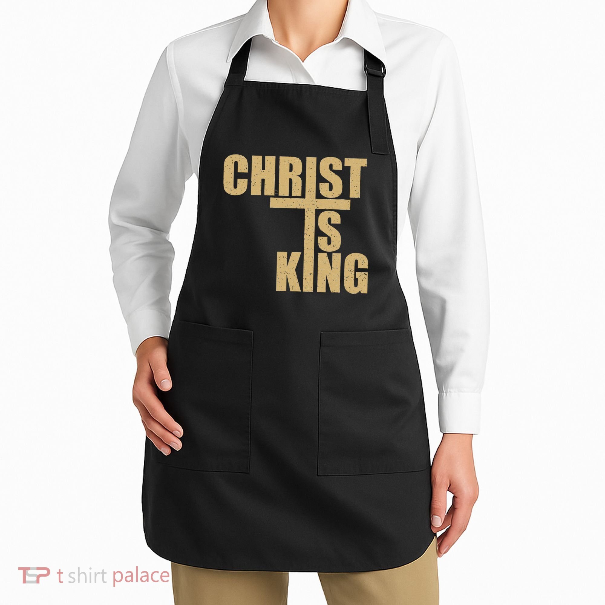 Christ Is King Jesus Is King Cross Crucifix Apron