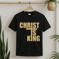 Christ Is King Jesus Is King Cross Crucifix T-Shirt thumb 2