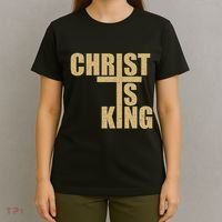 Christ Is King Jesus Is King Cross Crucifix T-Shirt thumb 4
