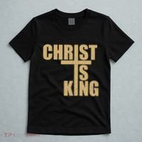 Christ Is King Jesus Is King Cross Crucifix T-Shirt thumb 5