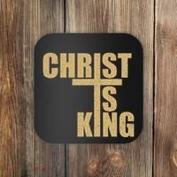 Christ Is King Jesus Is King Cross Crucifix Coaster thumb 0