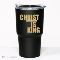 Christ Is King Jesus Is King Cross Crucifix Tumbler thumb 0