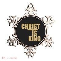 Christ Is King Jesus Is King Cross Crucifix Ornament thumb 0