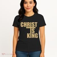 Christ Is King Jesus Is King Cross Crucifix Women's T-Shirt thumb 4