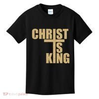 Christ Is King Jesus Is King Cross Crucifix Kids T-Shirt thumb 0