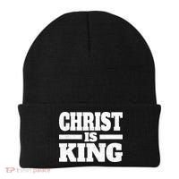 Christ Is King Jesus Is King Christian Faith Beanie thumb 0