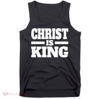 Christ Is King Jesus Is King Christian Faith Tank Top thumb 0