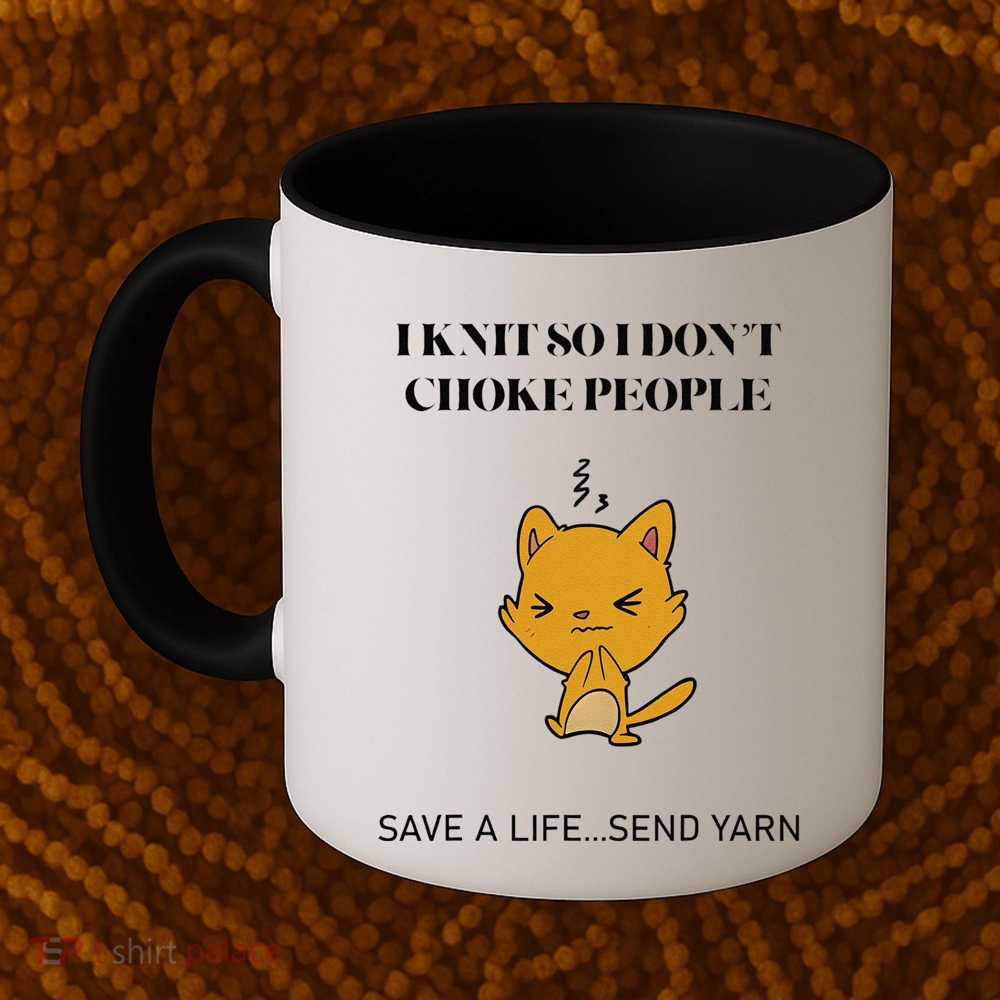 Cat I Knit So I Don’T Save A Life Send Yarn Coffee Mug