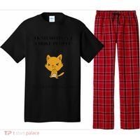 Cat I Knit So I Don’T Save A Life Send Yarn Pajama Set thumb 0