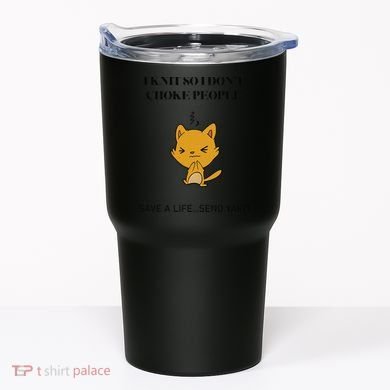Cat I Knit So I Don’T Save A Life Send Yarn Tumbler