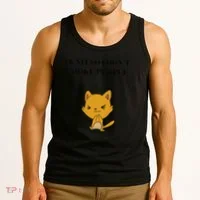 Cat I Knit So I Don’T Save A Life Send Yarn Tank Top thumb 3
