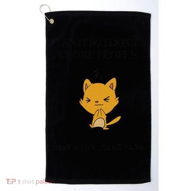 Cat I Knit So I Don’T Save A Life Send Yarn Golf Towel