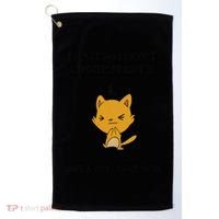 Cat I Knit So I Don’T Save A Life Send Yarn Golf Towel thumb 0