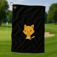 Cat I Knit So I Don’T Save A Life Send Yarn Golf Towel thumb 1