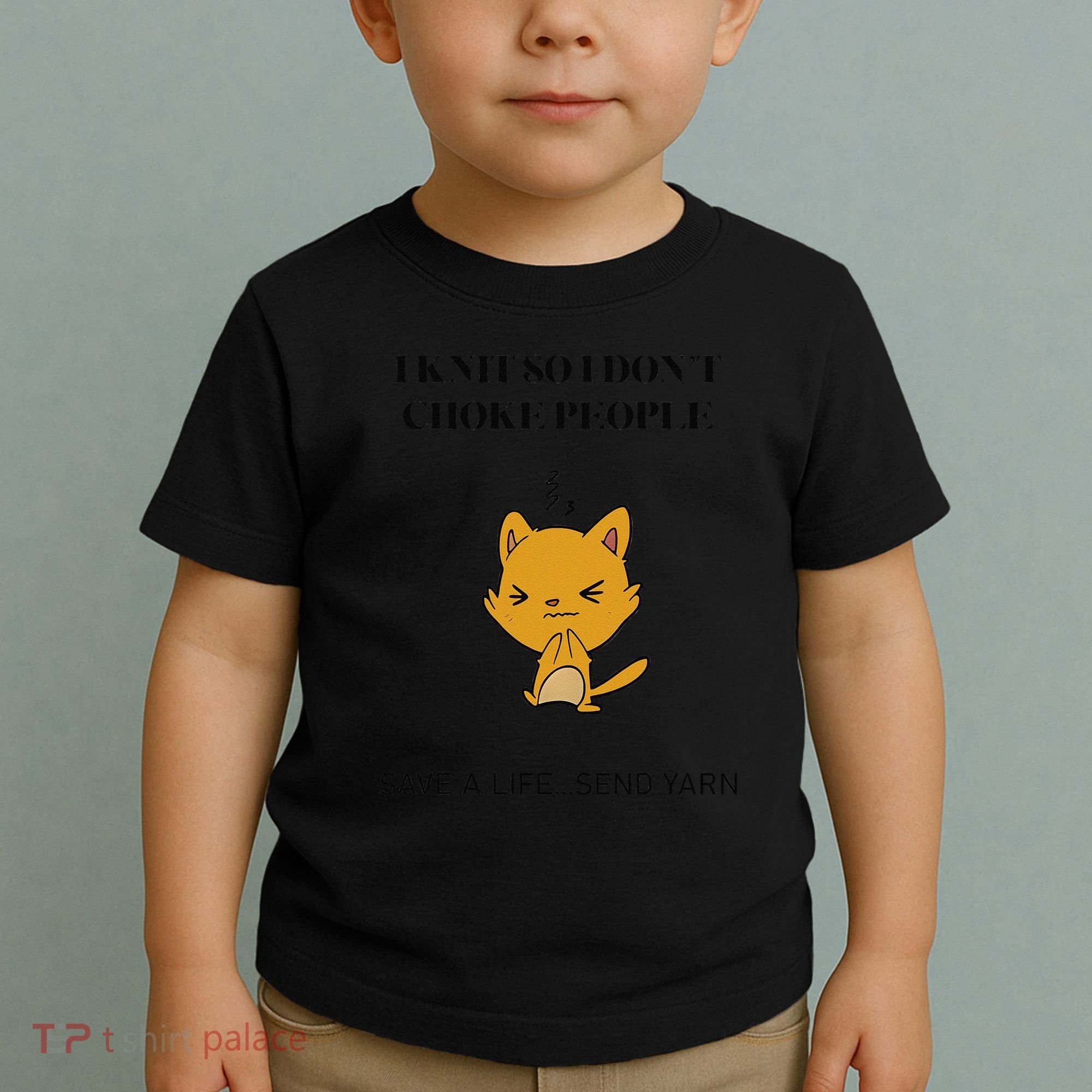 Cat I Knit So I Don’T Save A Life Send Yarn Toddler T-Shirt