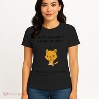 Cat I Knit So I Don’T Save A Life Send Yarn Women's T-Shirt thumb 4