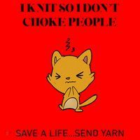 Cat I Knit So I Don’T Save A Life Send Yarn Santa Hat thumb 1