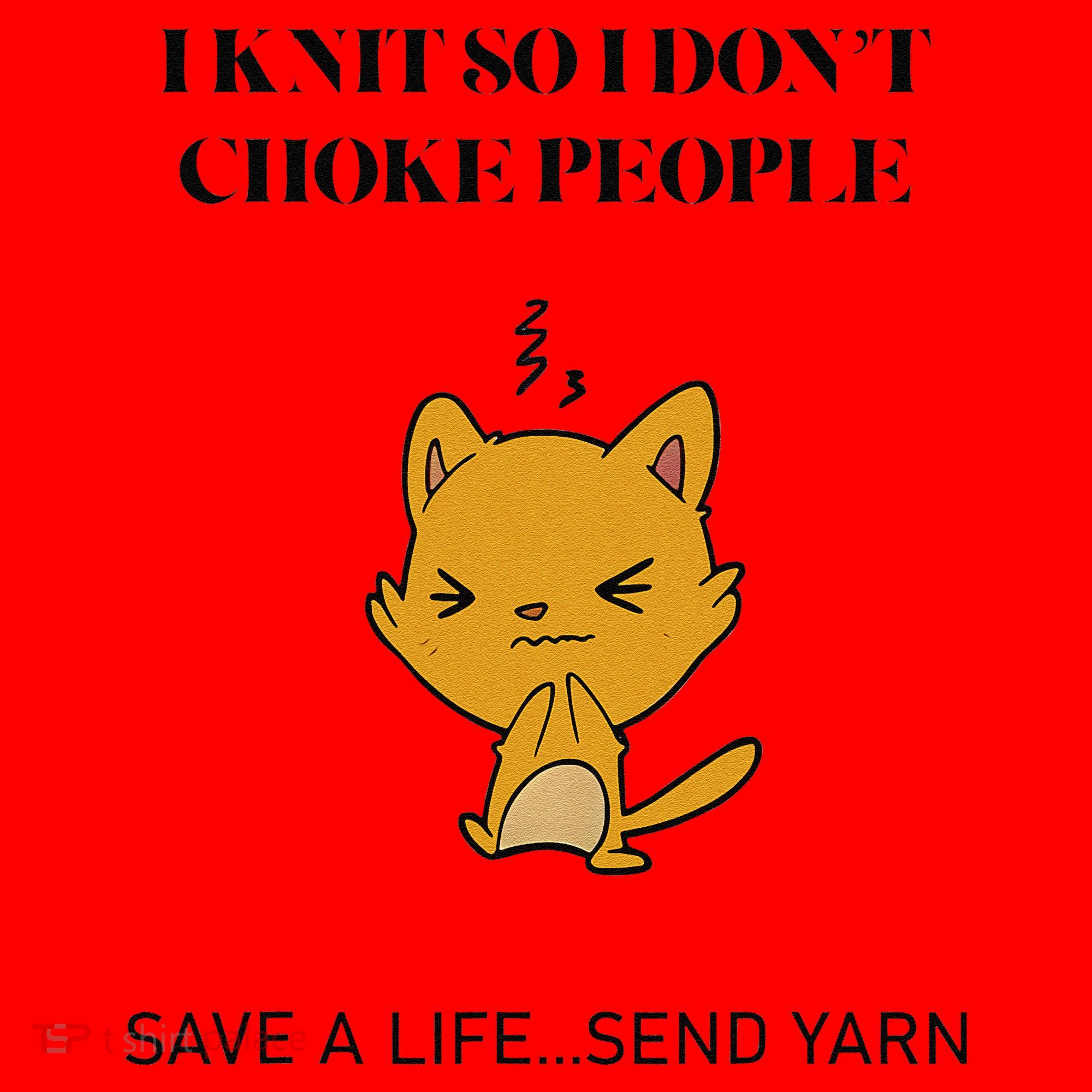Cat I Knit So I Don’T Save A Life Send Yarn Santa Hat