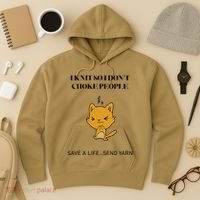 Cat I Knit So I Don’T Save A Life Send Yarn Hoodie thumb 3