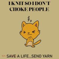 Cat I Knit So I Don’T Save A Life Send Yarn T-Shirt thumb 7