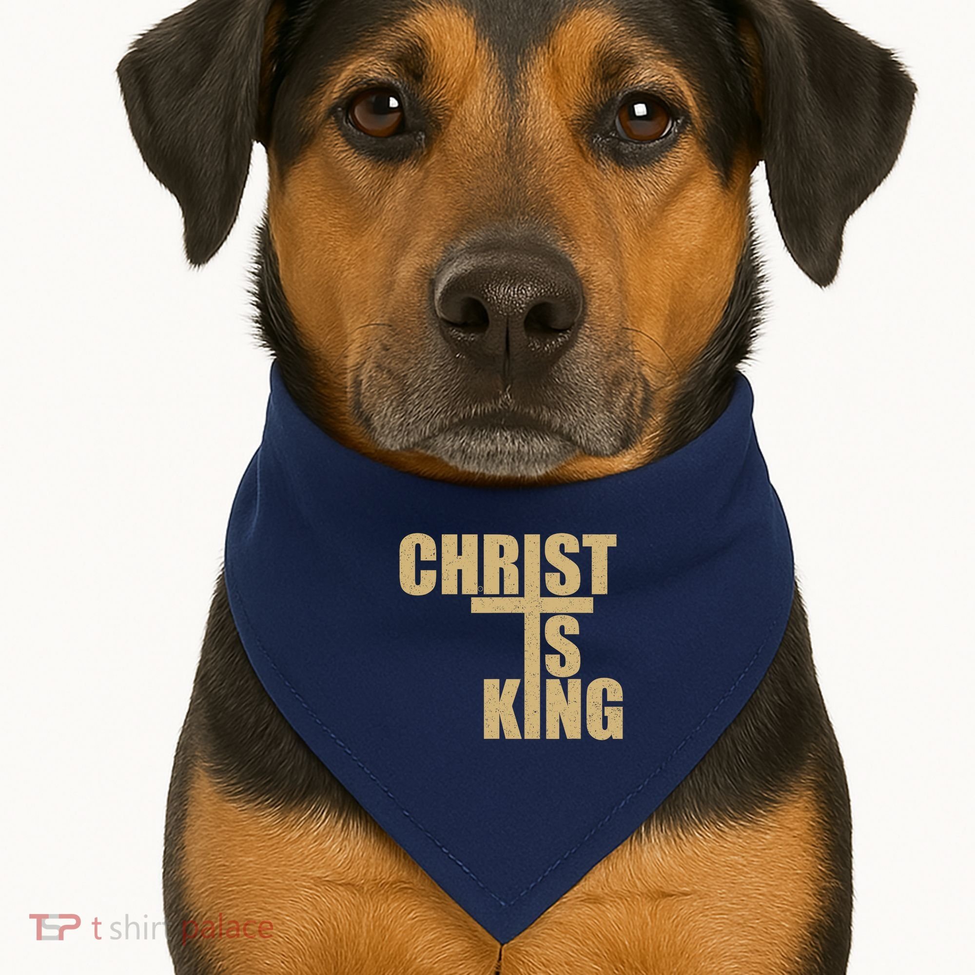CHRIST IS KING JESUS IS KING USA-Made Doggie Bandana