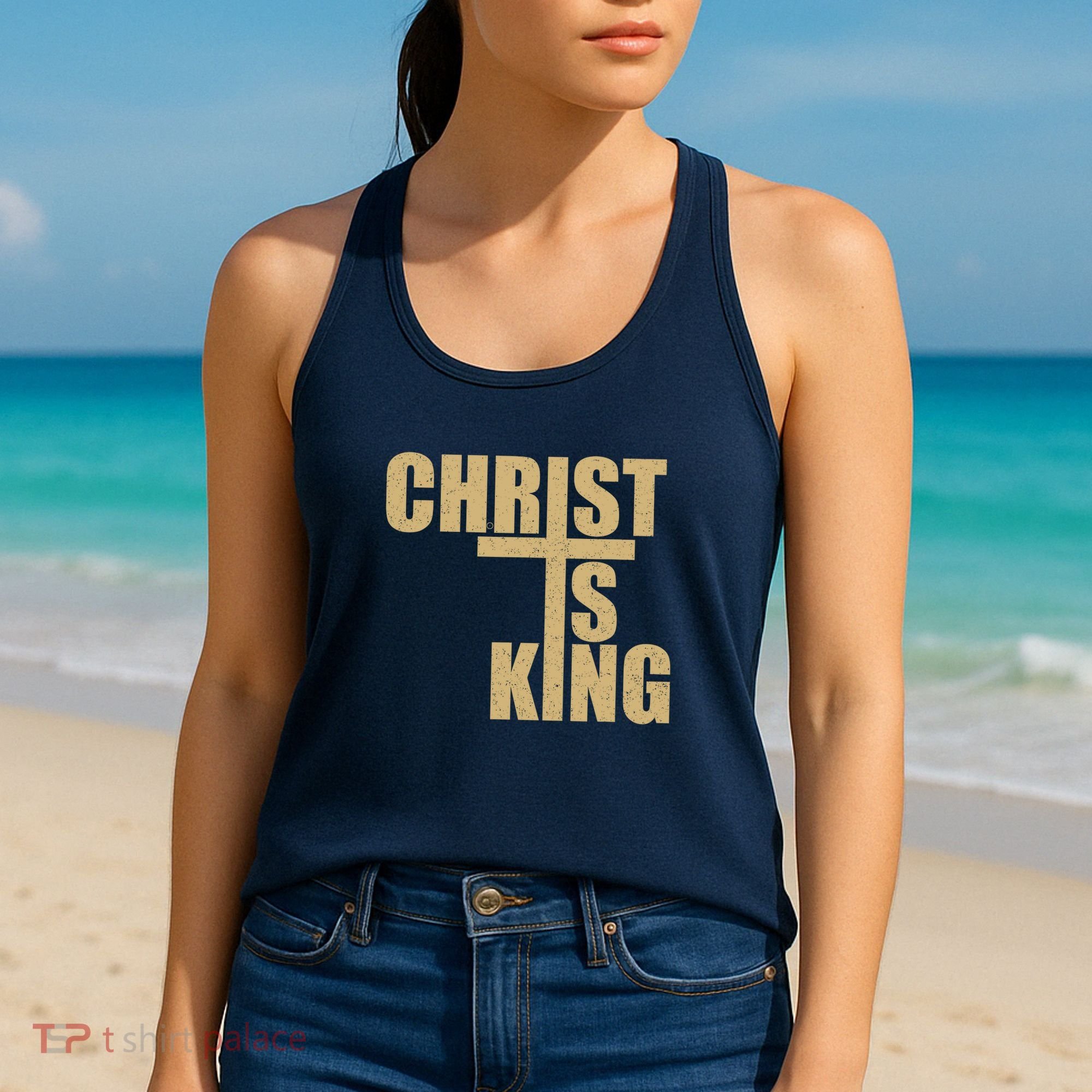 CHRIST IS KING JESUS IS KING Women's Tank Top