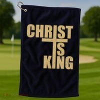 CHRIST IS KING JESUS IS KING Golf Towel thumb 1
