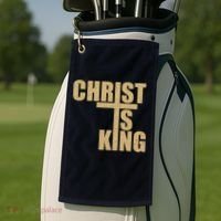 CHRIST IS KING JESUS IS KING Golf Towel thumb 2