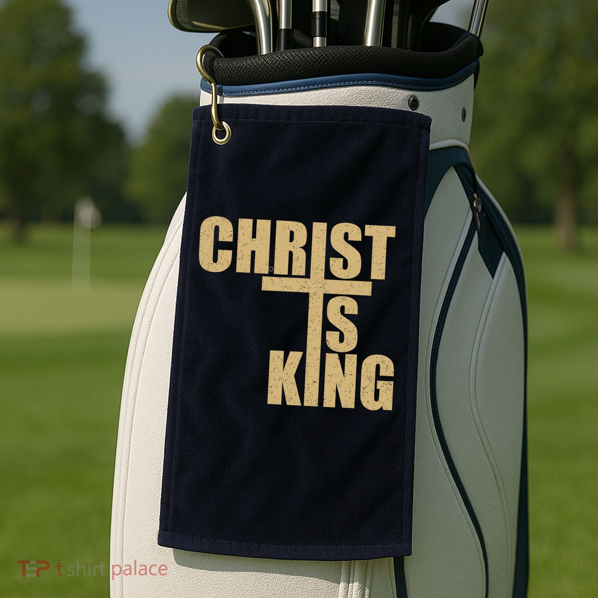 CHRIST IS KING JESUS IS KING Golf Towel