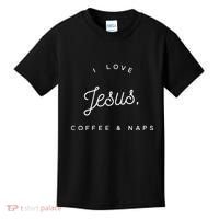 Christian I Love Jesus Coffee & Naps Kids T-Shirt thumb 0