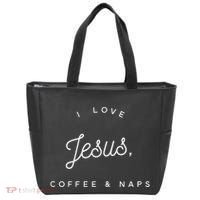 Christian I Love Jesus Coffee & Naps Tote Bag thumb 0