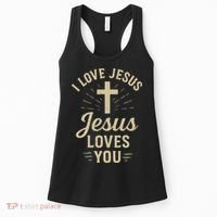Christian I Love Jesus And You Too Much God Son Women's Tank Top thumb 0