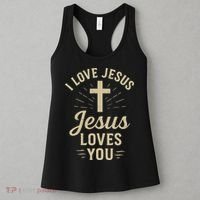 Christian I Love Jesus And You Too Much God Son Women's Tank Top thumb 3