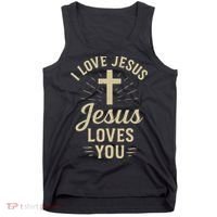 Christian I Love Jesus And You Too Much God Son Tank Top thumb 0