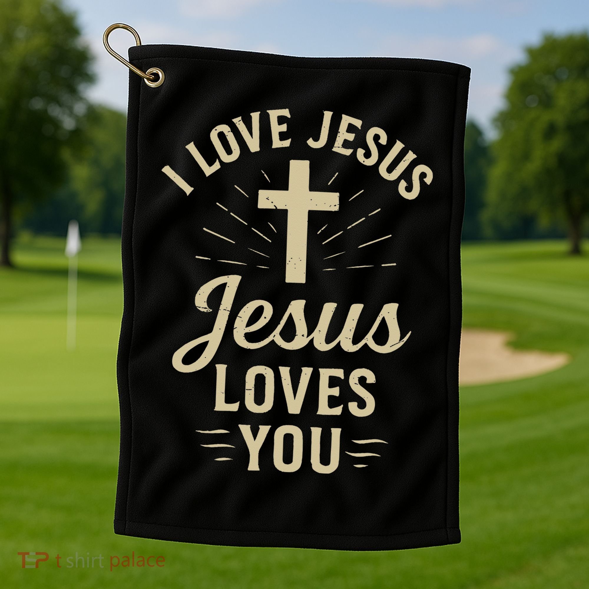 Christian I Love Jesus And You Too Much God Son Golf Towel