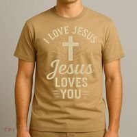 Christian I Love Jesus And You Too Much God Son T-Shirt thumb 3