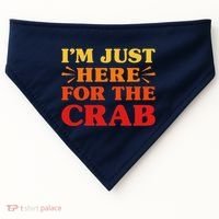 Crab I Love Crab Funny Food Lover USA-Made Doggie Bandana thumb 0