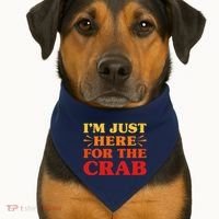 Crab I Love Crab Funny Food Lover USA-Made Doggie Bandana thumb 1