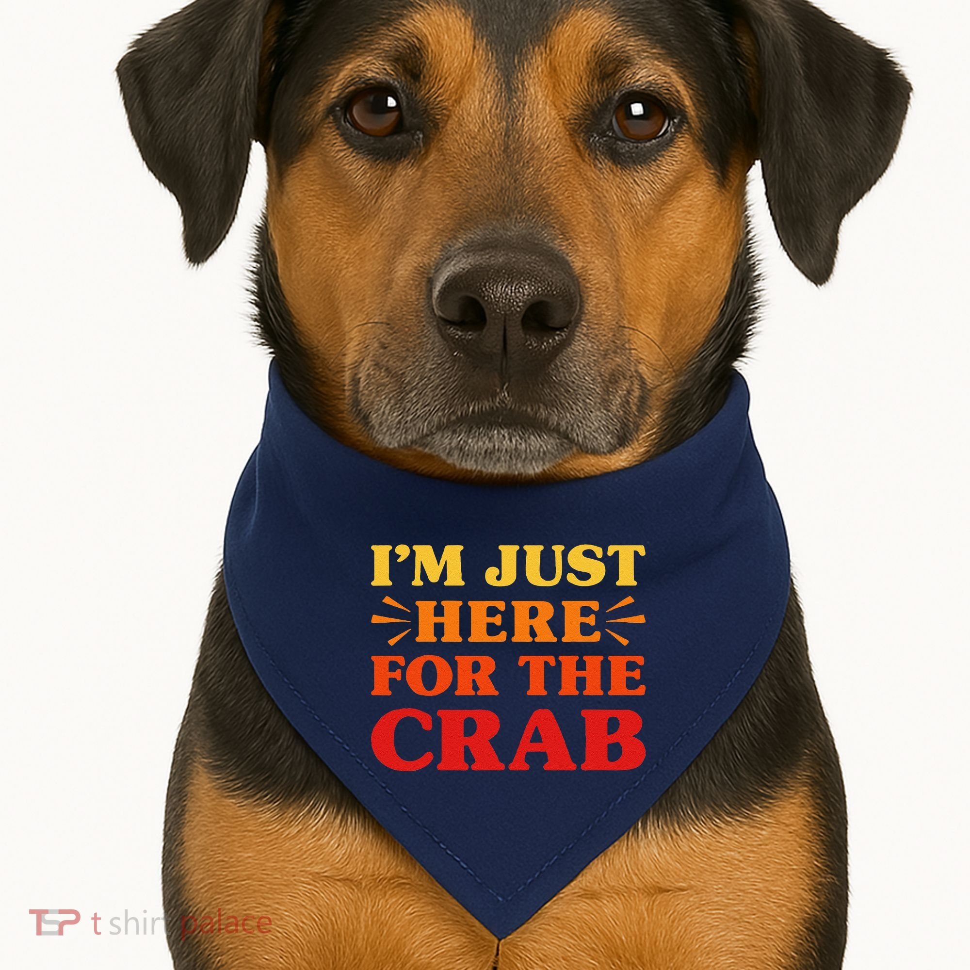 Crab I Love Crab Funny Food Lover USA-Made Doggie Bandana