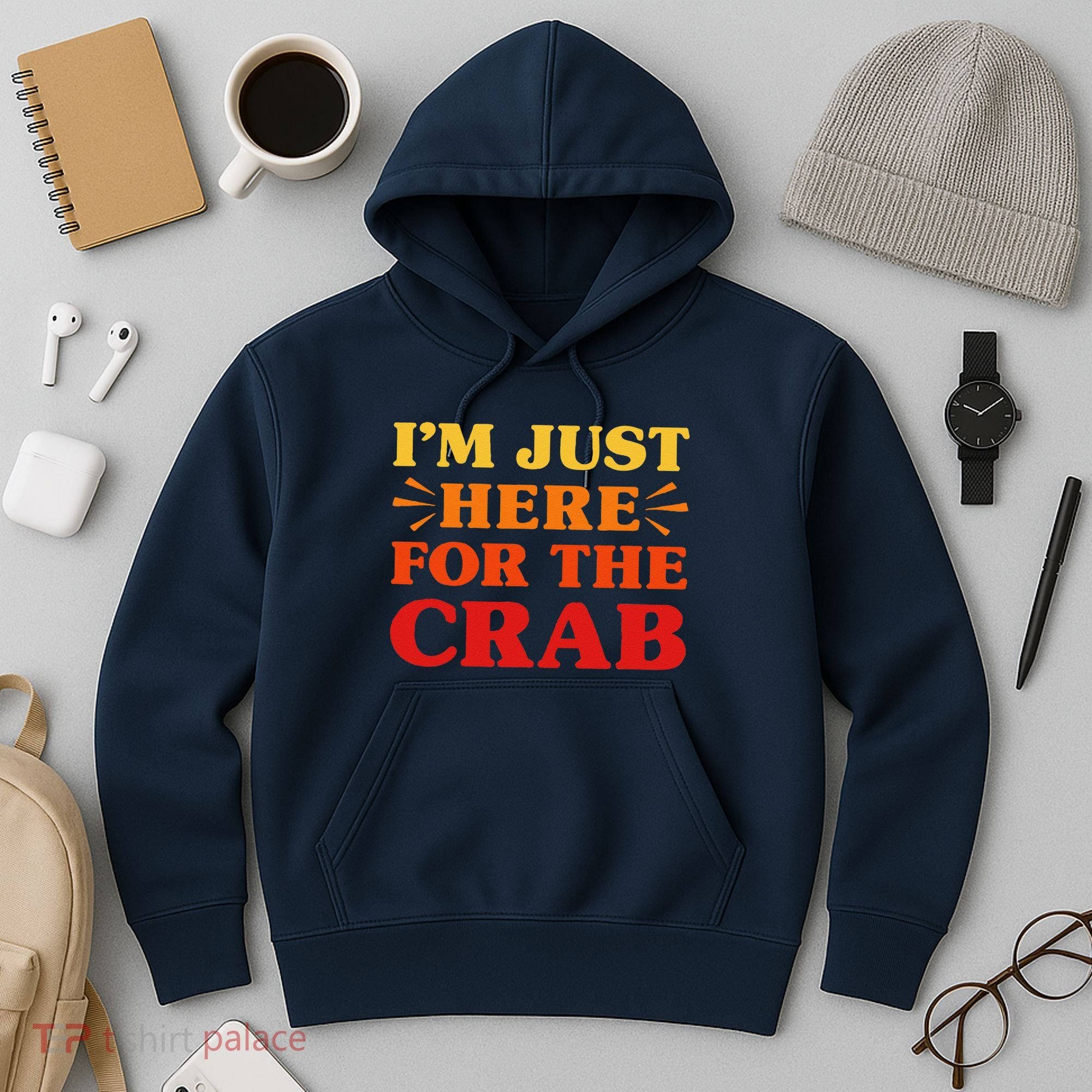 Crab I Love Crab Funny Food Lover Hoodie