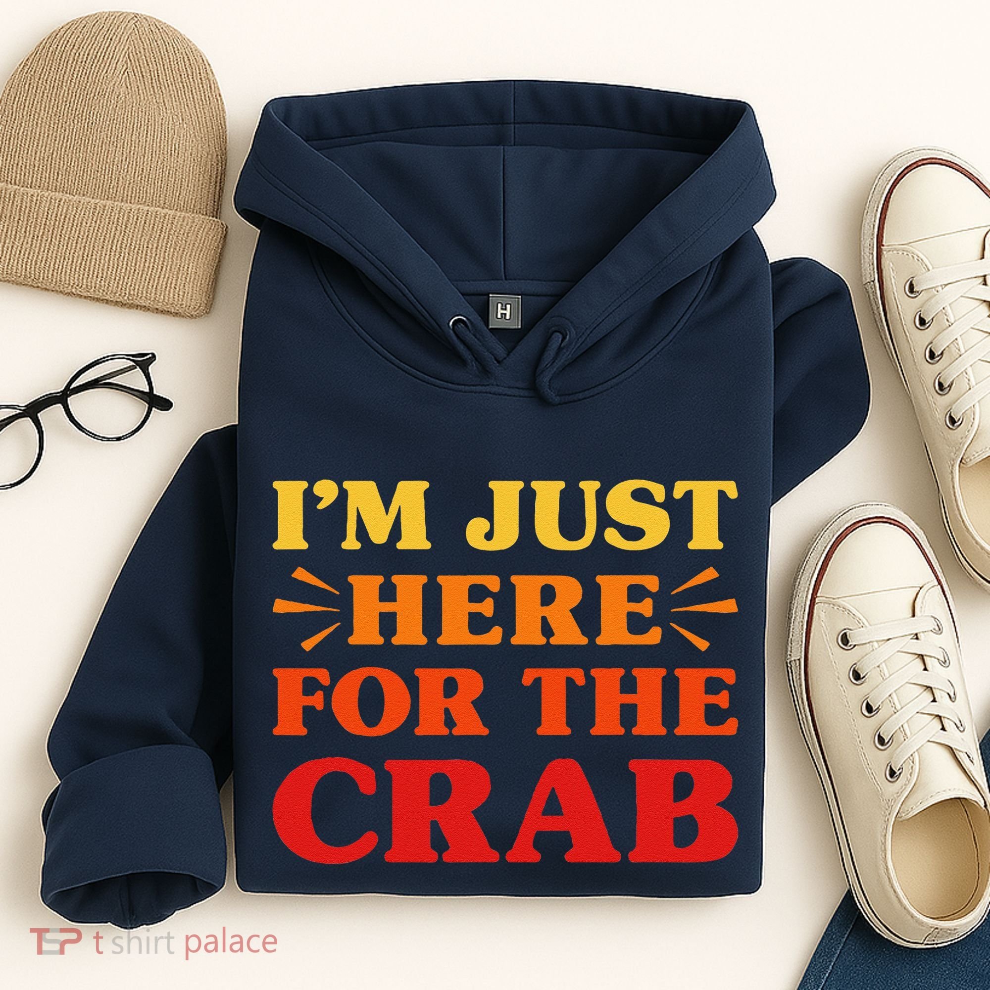 Crab I Love Crab Funny Food Lover Hoodie