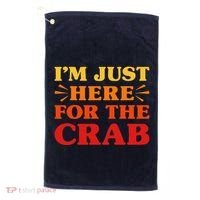 Crab I Love Crab Funny Food Lover Golf Towel thumb 0