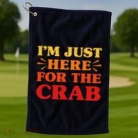 Crab I Love Crab Funny Food Lover Golf Towel thumb 1