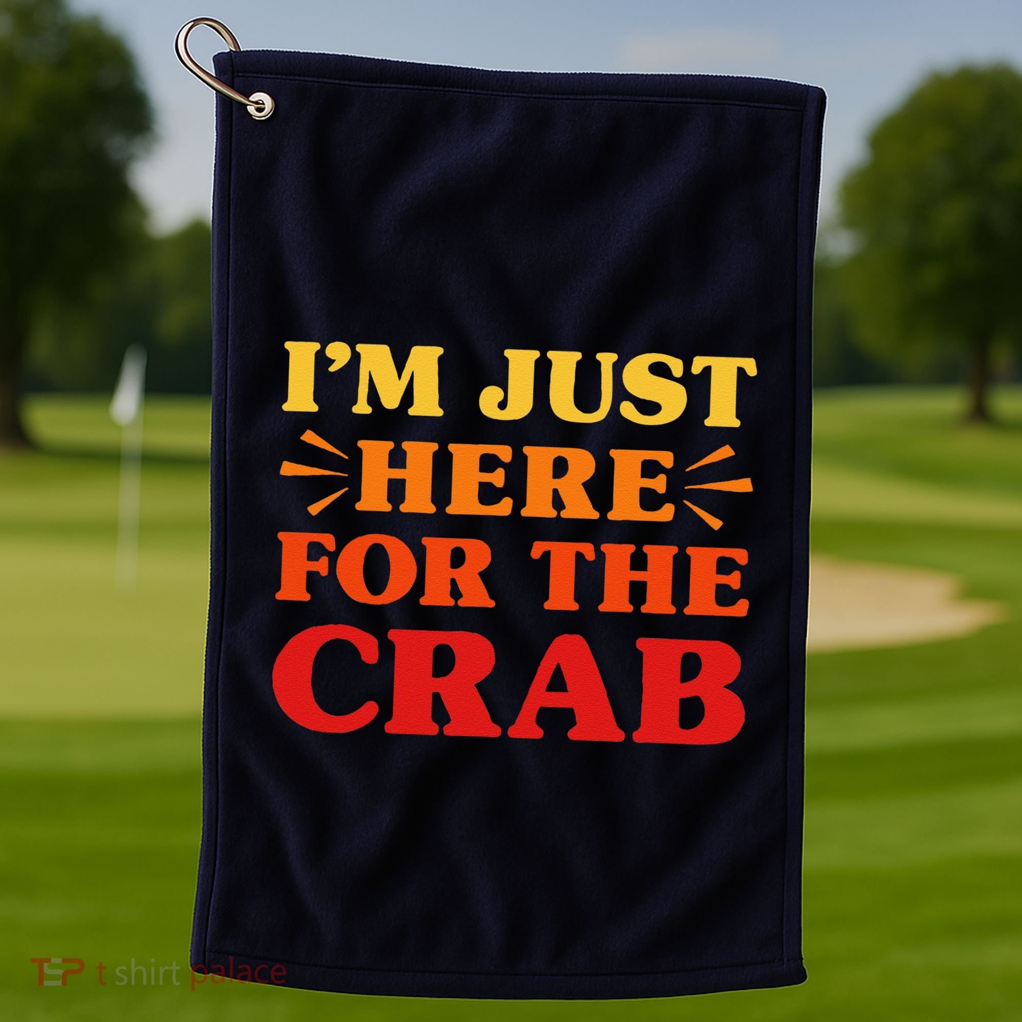 Crab I Love Crab Funny Food Lover Golf Towel